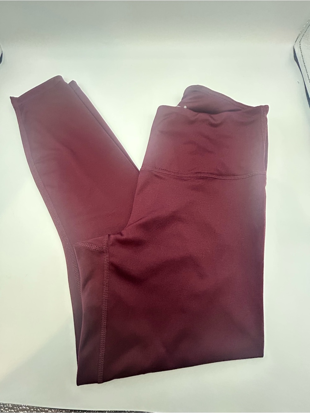 Velocity Maroon High-Rise Active Leggings